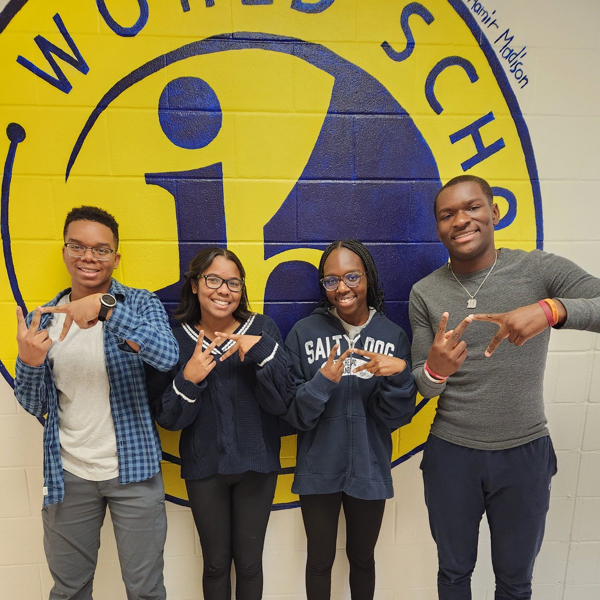 Congratulations to IB Seniors Chris, Sydni, Imani, and Monte for their early acceptance to Virginia Tech! #smithset