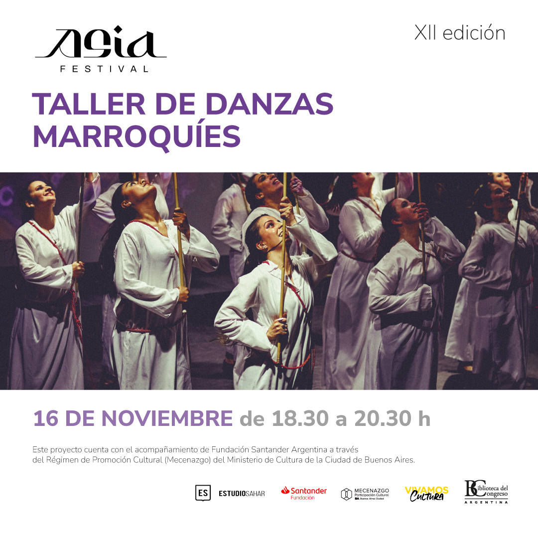BCNArgentina's tweet photo. #AsiaFestivalenlaBCN I XII Asia Festival

🗓️ Jueves 16 de noviembre, 18.30 h 👇
💃Taller de danzas marroquíes a cargo de la Compañía @EstudioSahar 

📍 Alsina 1835, CABA
🎟️ Entrada libre y gratuita hasta agotar la capacidad de sala

+ info 👉 https://t.co/cjS5ou9Hb4 https://t.co/w5JtNtX69z