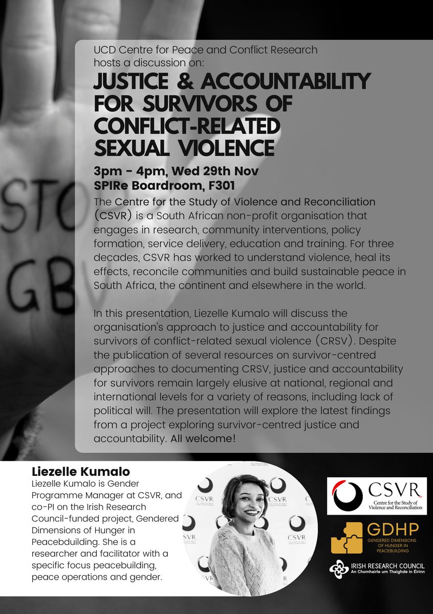 Justice and Accountability for Survivors of Conflict-Related Sexual Violence | DSA Ireland dsaireland.org/updates/events…