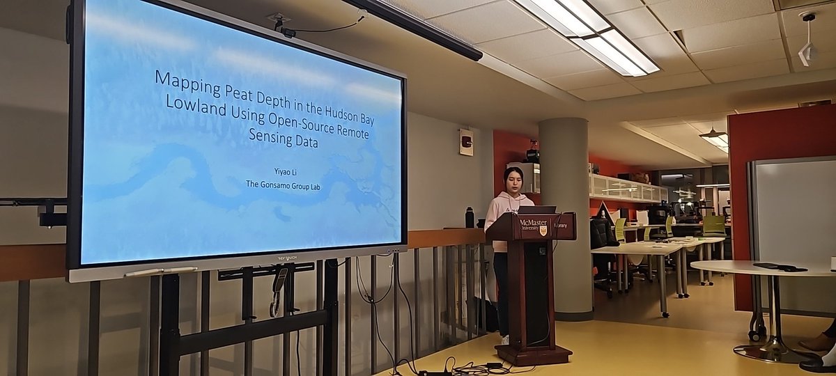 Patrick DeLuca (@mcmastergis) on Twitter photo Another member of <a href="/AlemuGonsamo/">Alemu Gonsamo</a> lab. Yiyao Li talking about peatland in Hudson's Bay lowlands Another member of <a href="/AlemuGonsamo/">Alemu Gonsamo</a> lab. Yiyao Li talking about peatland in Hudson's Bay lowlands