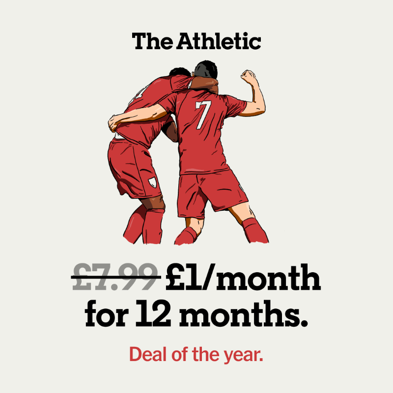 TheAthletic's tweet photo. Get inside football with The Athletic. Join today on our Black Friday deal for just £1/month for 12 months.