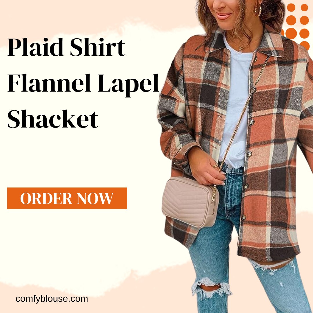 shopcomfyblouse's tweet image. Embrace the cozy-chic vibe with our Plaid Shirt Flannel Lapel Shacket from ComfyBlouse! 🍂👚 This shacket isn't just a layer; it's a versatile and on-trend addition to your fall wardrobe. 
Shop Now: comfyblouse.com/products/plaid…
#PlaidShacket #ComfyBlouse #FallFashion