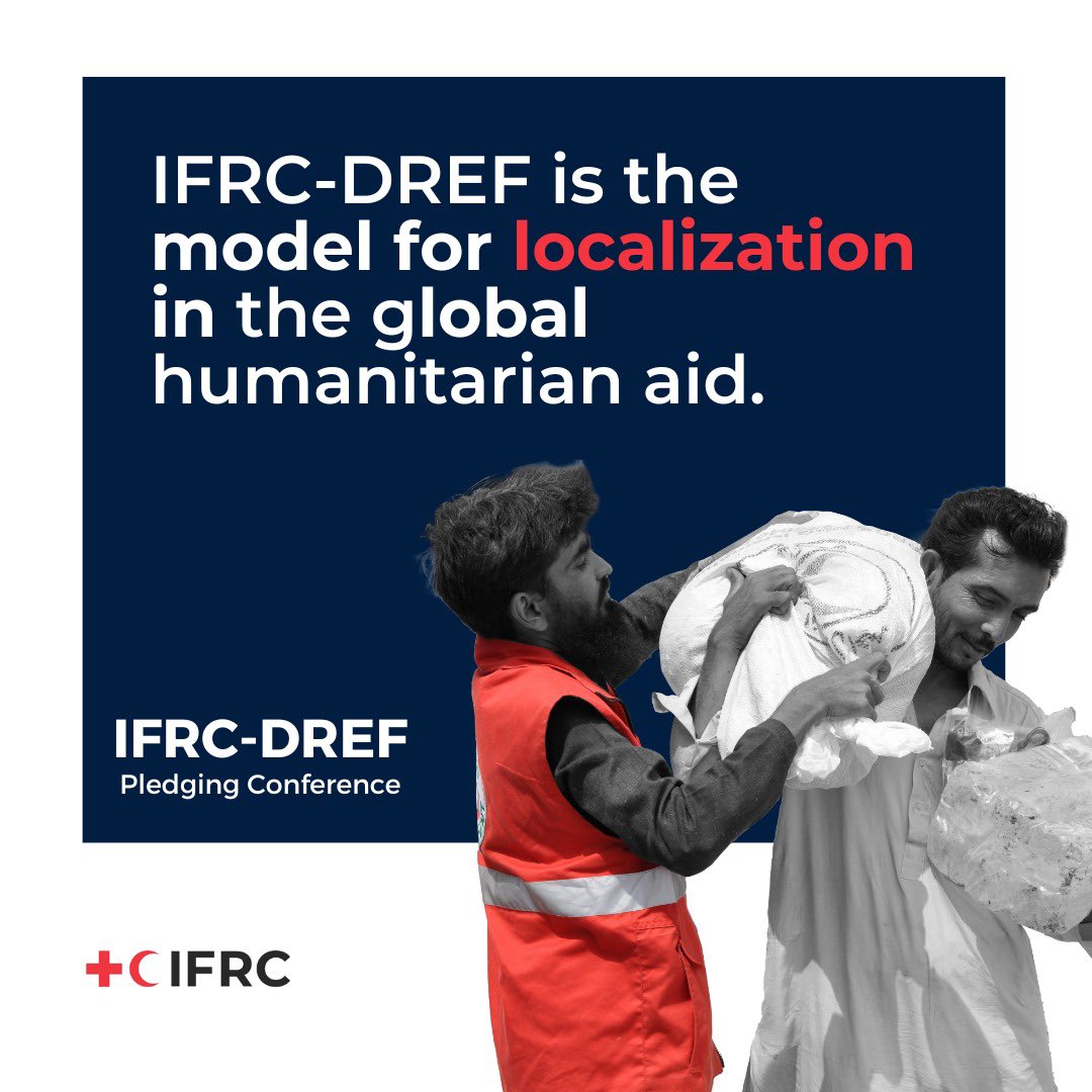 This week @IFRC welcomes partners to our 2023 annual DREF Pledging Conference - with hopes of coming one step closer to our funding goal to best support communities.

<a href="/IFRC_DREF/">IFRC-DREF</a> is the quickest, most efficient, and most transparent way of getting funding directly to local actors.