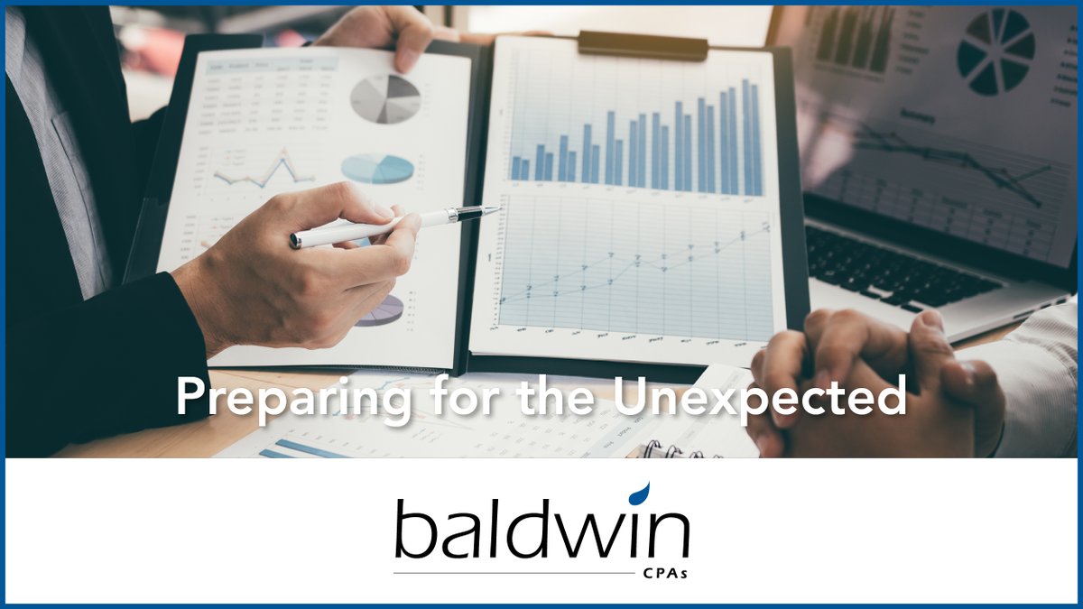 baldwincpas's tweet photo. While it is impossible to prepare for every unexpected scenario, one thing that business owners can do is receive a business valuation. The business valuation team at Baldwin CPAs has first hand experience and is here to help. Visit https://t.co/5rsxLSuHIx
#BusinessValuation https://t.co/DddUTCtCn8