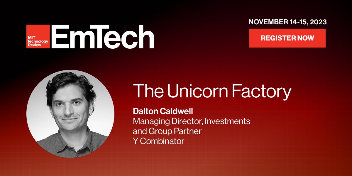 The closing session of this year's #EmTechMIT is 'The Unicorn Factory,' looking at the startup journey with Dalton Caldwell from @ycombinator. trib.al/Flwiygo