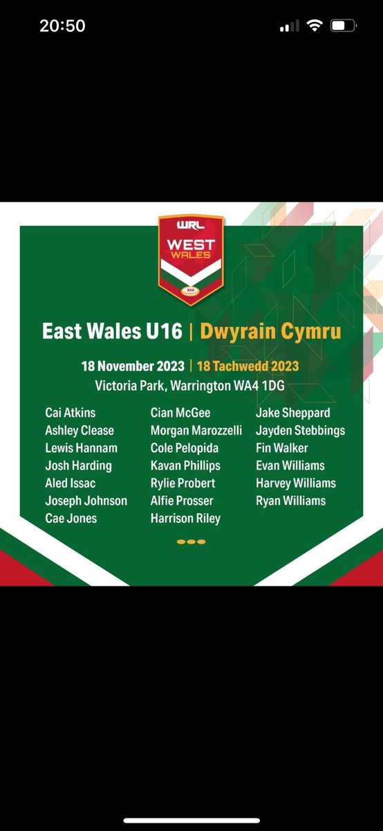 tscarfe9's tweet photo. Fantastic set of games for East Wales over the coming weeks taking on Warrington and St.Helens for @WalesRugbyL super proud of all the players who have been selected. There were a lot of tough calls! Da iawn pawb! https://t.co/3VufPGWUgW