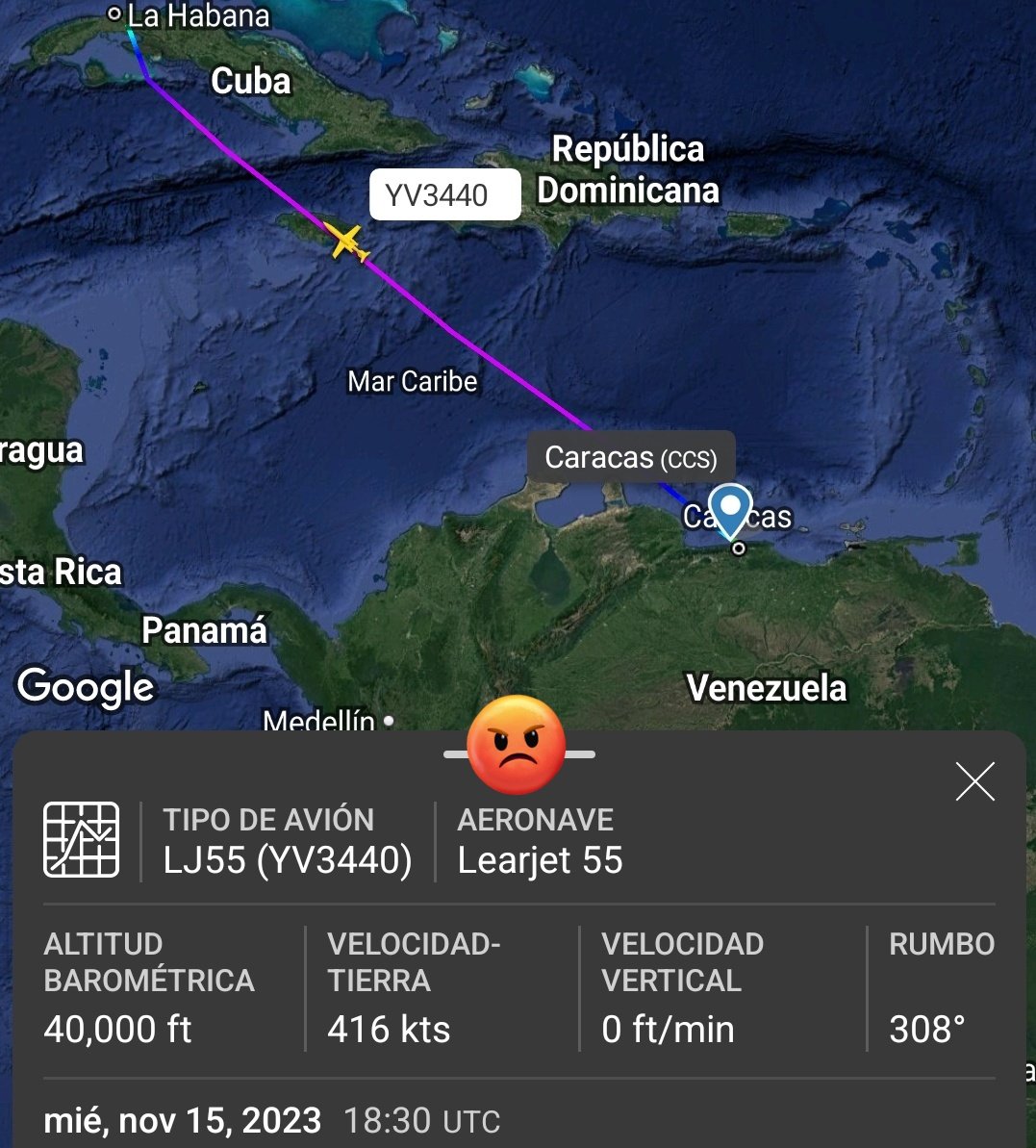 Arr3ch0's tweet photo. #YV3440 aterrizó hace minutos en La Habana. https://t.co/NYsGPMIO44