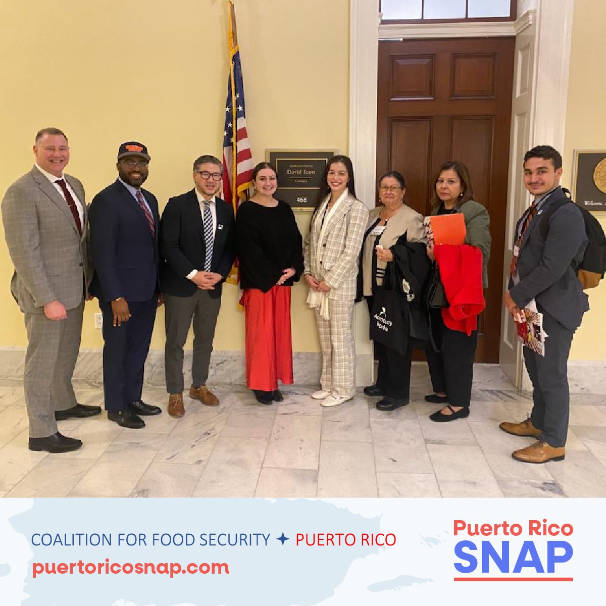 PuertoRicoSNAP's tweet photo. We extend our thanks to the office of Congressman David Scott for the meeting with their staff to discuss the importance of Puerto Rico's transition to SNAP, alongside Bread for the World CEO, and Georgia advocates.

#PRNAPtoSNAP #FoodEquityForPuertoRico #FarmBill2023 https://t.co/adPsTJlEHV
