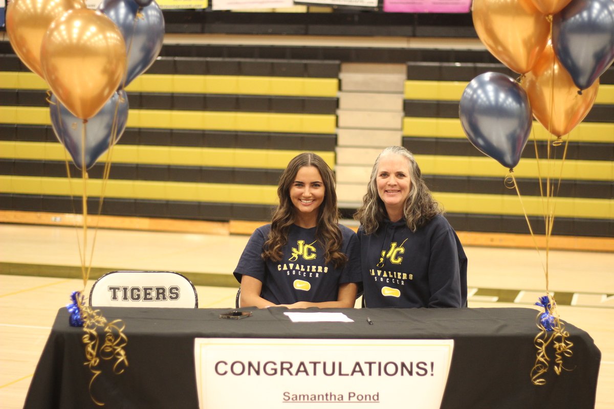 Congrats to Sam Pond for signing her NLI for Soccer at JCCC!