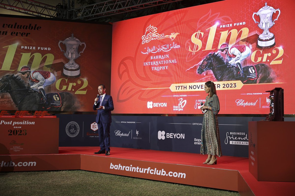 The Post-position draw for the $1m Gr.2 Bahrain International Trophy.

#bahrainturfclub 
#morevaluablethanever