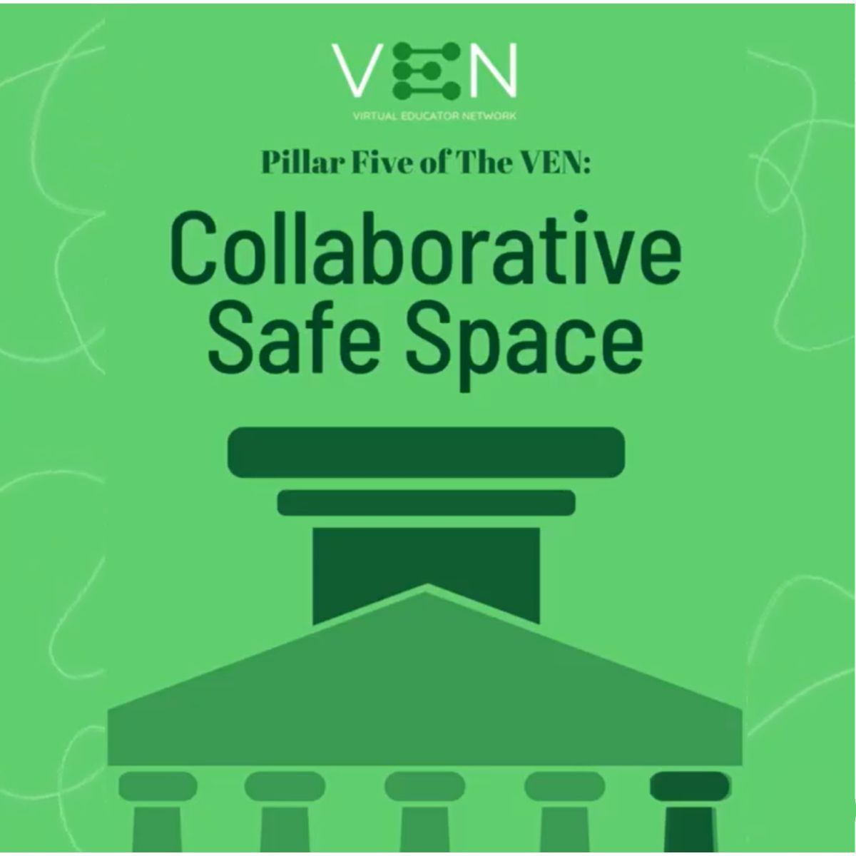 TheOfficial_VEN's tweet image. #TheVEN is made up of five main pillars (components). Pillar Five is Collaborative Safe Space. To learn more check us out on FB, IG, LinkedIn, Tik-Tok and YouTube! Links in Bio. #virtualeducatornetwork #Educators #professionaldevelopment #collaboration