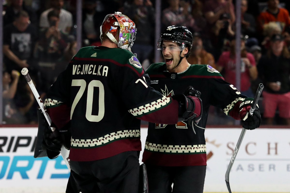 AZCoyotesPR's tweet photo. Coyotes D Sean Durzi will be LIVE on NHL Network at 2:20 pm.
 
Among NHL defensemen, Durzi is currently tied for the most goals (5) and is tied for the second-most PPGs (3). https://t.co/31vMBVAxpp