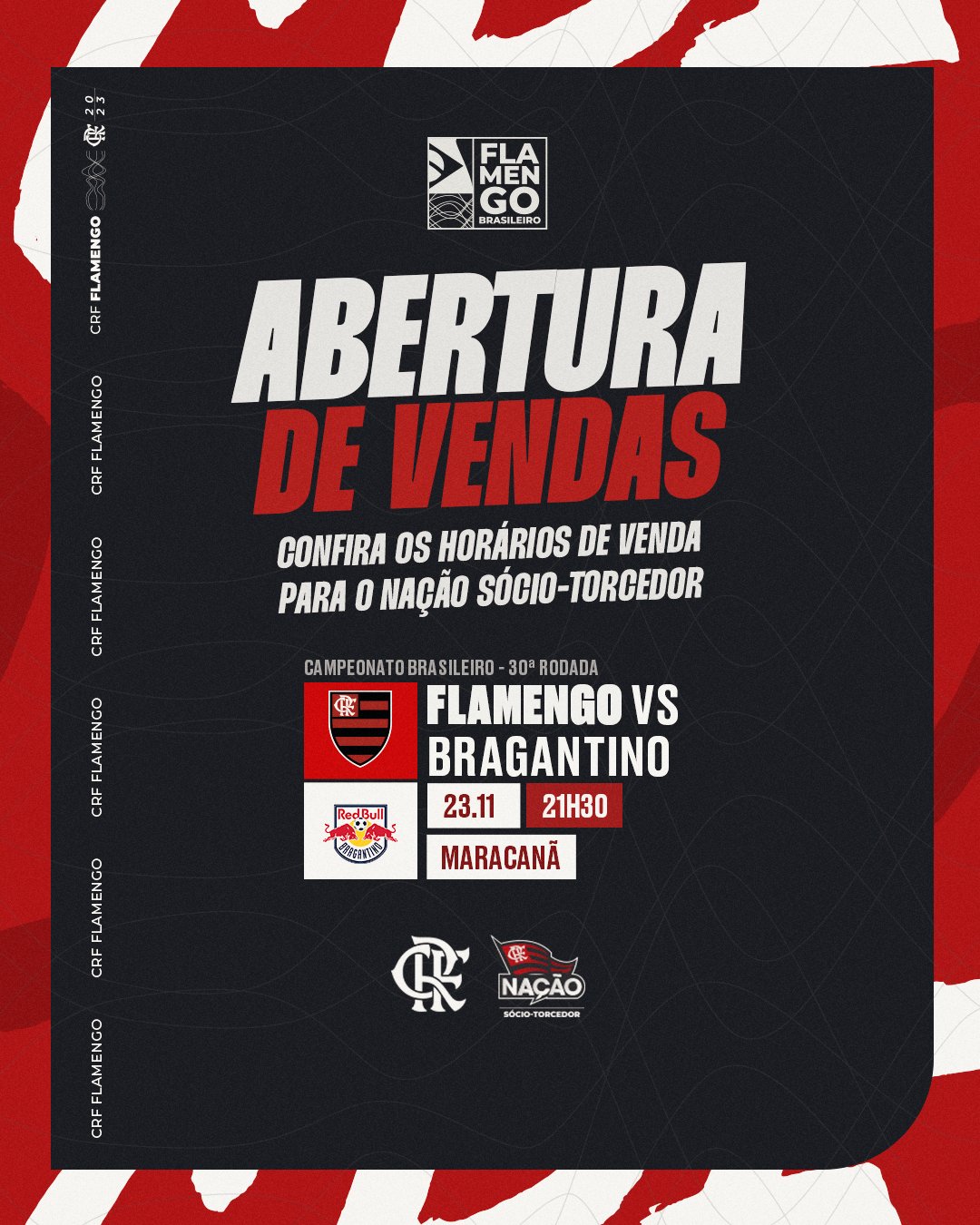 Flamengo x Santos no DF: pré-venda para sócio-torcedor começa terça