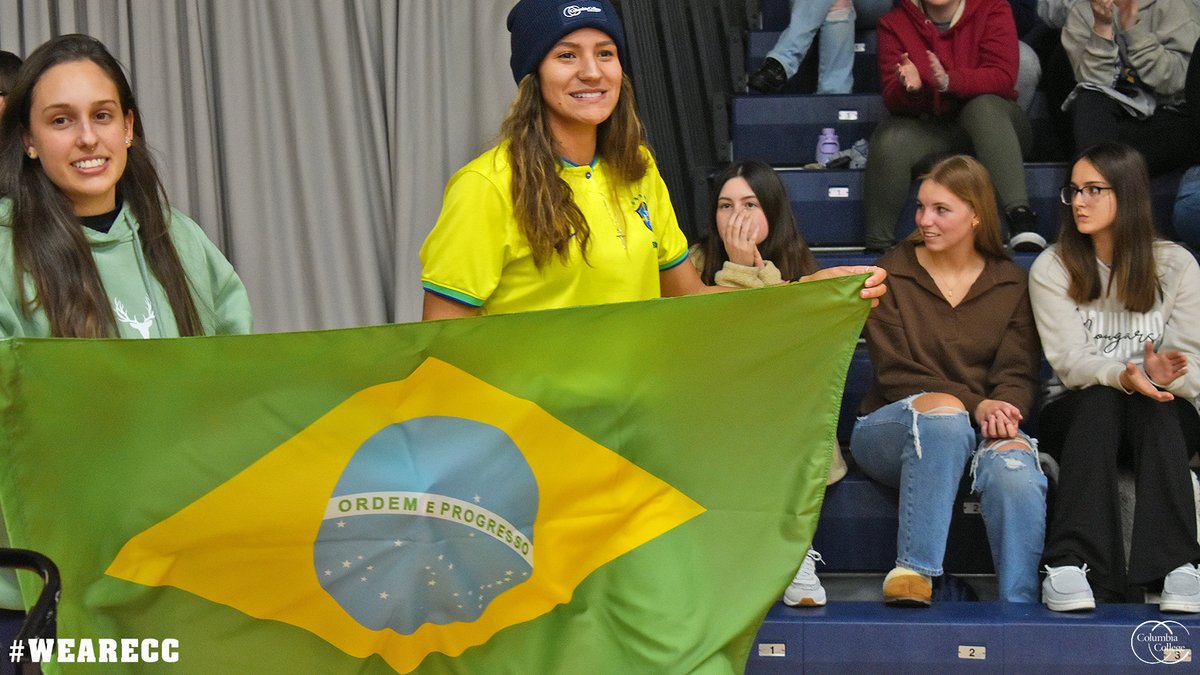 On Nov. 1 at the Columbia College Men's Basketball 2023-24 season opener, CC students proudly participated in an International Parade of Nations❗

Cougars from across the globe displayed their home country's flag with pride &amp; passion! ❤️

📸: Hide Ono

#WeAreCC