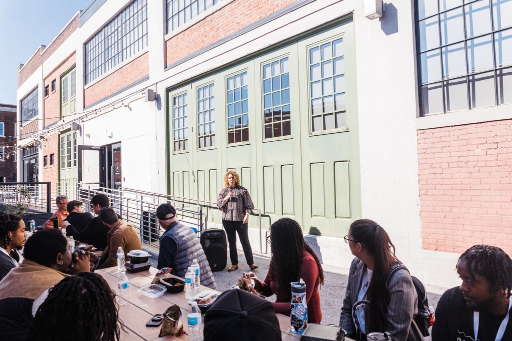 36degreesN's tweet photo. Our AI meetup was the perfect halfway point for Global Entrepreneurship Week ⚡️ This event helped attendees network and discuss how startups are unlocking the potential of AI for a competitive edge 💡 #GEW2023 #AI #TechRevolution #AICommunity https://t.co/n5dVIdswDB