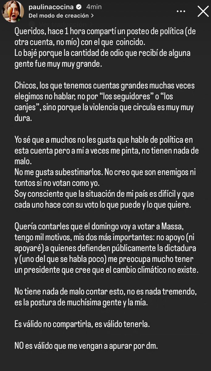 mariandalesio's tweet photo. Paulina Cocina? Votante de Massa como todos los que queremos a la Patria https://t.co/Eu5zmvMcn1