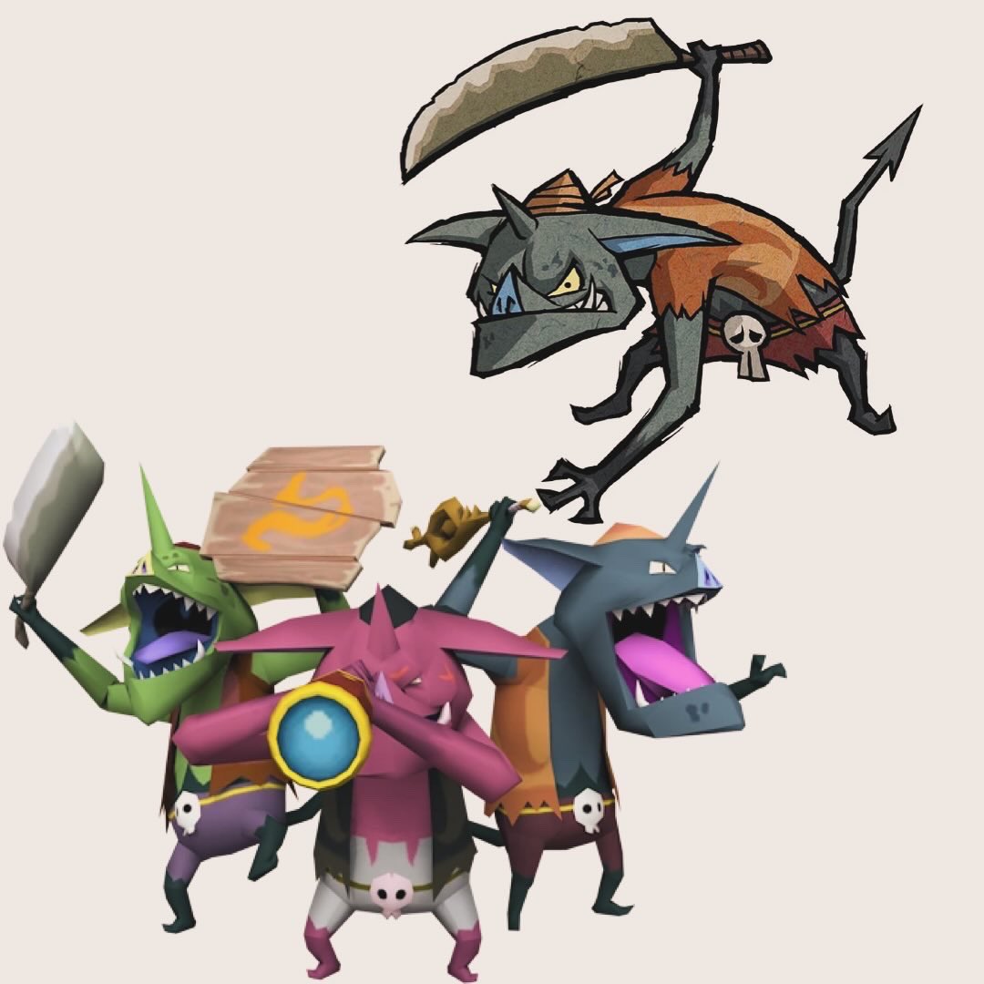 Goblin_Grader's tweet photo. Bokoblin Grader XII: The Legend of Zelda: Wind Waker (2002, Gamecube) The Family Tree Branches
Moblins, zC Grade
Bokoblins, zB Grade
Miniblins, zB+ Grade
#bokoblingrader #zeldamonth #zelda #nintendo #windwaker #zagrade #zbgrade #gamecube #miniblins #bokoblins #moblins #toon https://t.co/0VQCy2pN93