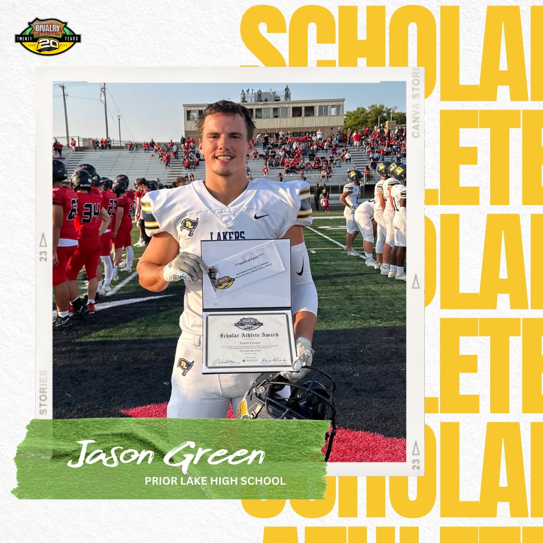 PLLakers's tweet photo. Be sure to go out and vote for Jason Green for the 2023 All-America Scholar Athlete Team.  Link is below.  @americanrivalry

https://t.co/jq8wM6tDAO https://t.co/8pggfFN9oG