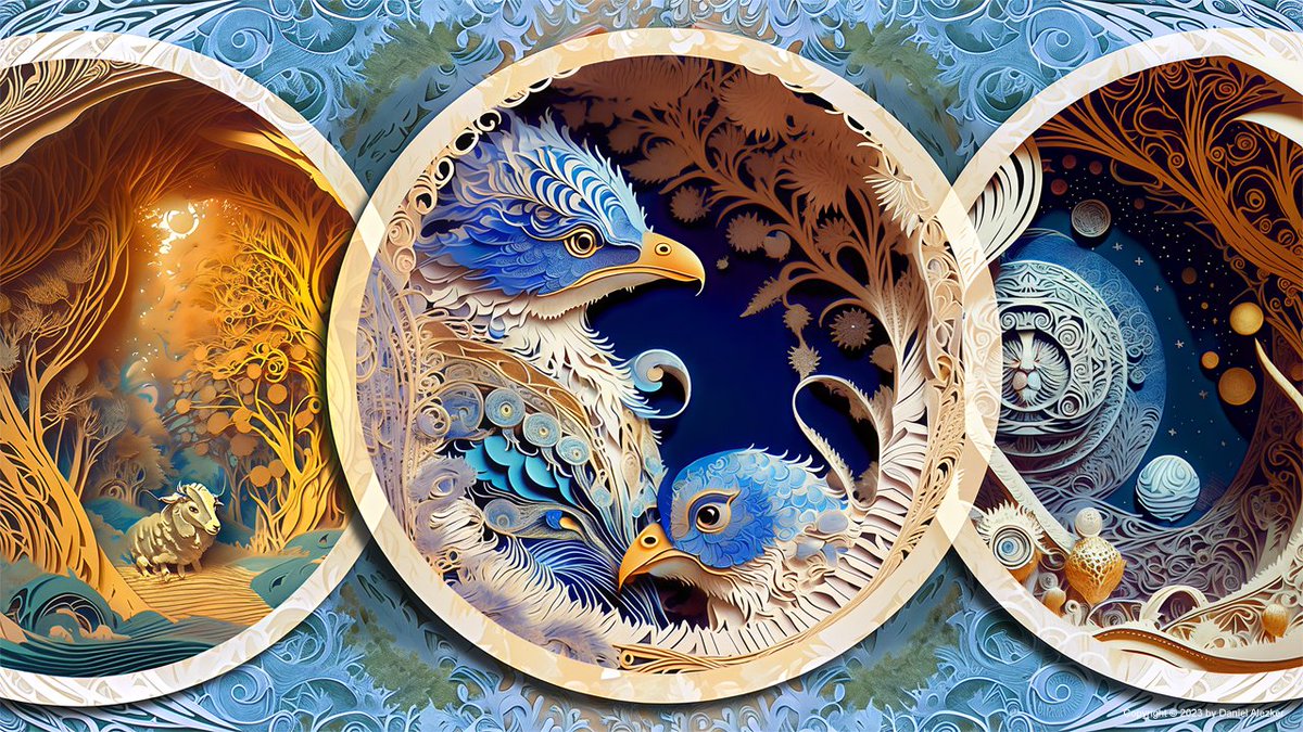 The Azure Tapestry (from 'Papercut Dreams' series)
#bluejay #bluejaybird #azure #nature #forest #papercut #paperart #papercrafts #fantasy #fantasyart