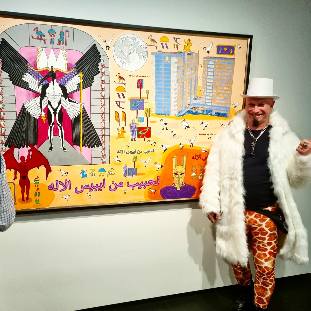 SetkenMelbourne's tweet photo. Great opening turn out for Bayside Gallery Local last night. Some 20 artists featured in a well curated set up @baysidegallery My painting Beloved Of The Ibis God was featured 
#artists #melbourneartist #setken #brightongallery #ibis #ibisgod https://t.co/kzQivdxcpT