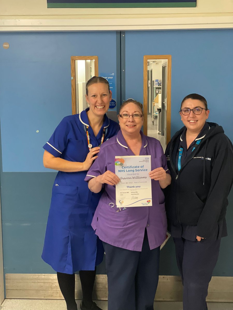 A little bit late…. but finally received my long service award . It’s now nearly 37 years ! Very proud and love our <a href="/Teambramley1/">TeamBramley@NUH</a>  a big thank you 🙏 <a href="/TeamRenal/">The Renal Team@nuh</a>  @TeamNUH <a href="/TeamCAS3/">#TeamCAS</a> <a href="/HildaDevassy/">Hilda Devassy</a> <a href="/beldring1/">Belinda Dring</a> <a href="/SarahBrand21/">Dr Sarah Brand RN PhD</a>