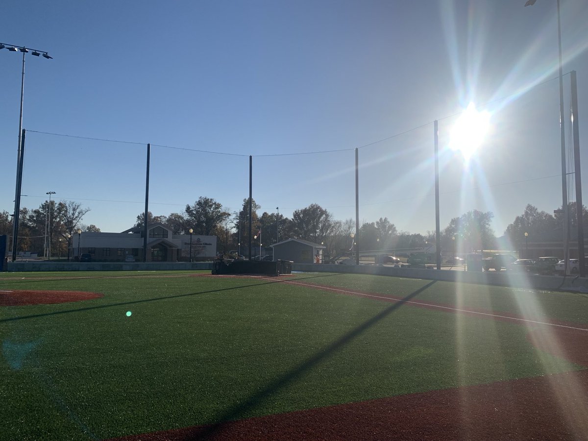 New Scoreboard and Backstop Netting almost finished!