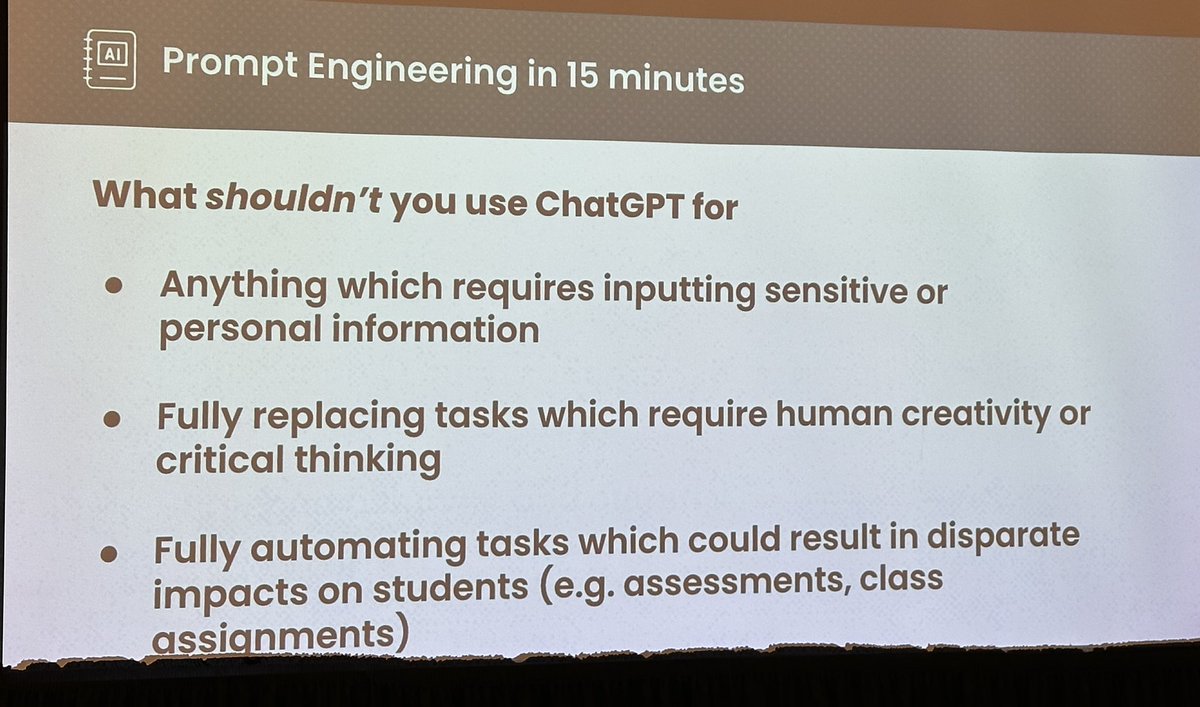 What shouldn’t you use ChatGPT for? @aiedu_org #lsotf #lsotf2023