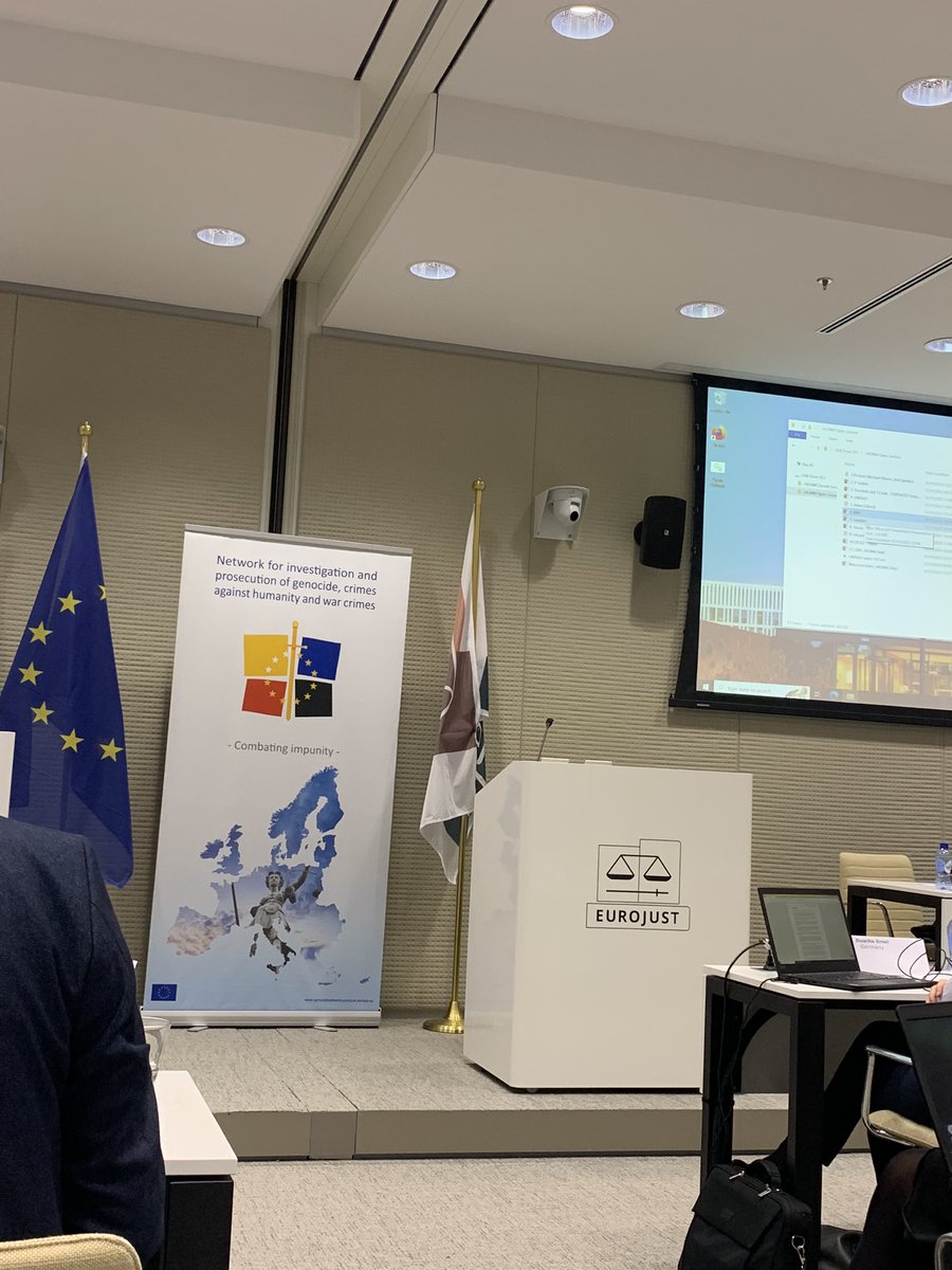 ClaudiaOPorto_'s tweet photo. 34ª reunião da Rede para a investigação e acusação de genocídio, crimes contra a humanidade e crimes de guerra, da @Eurojust, na qual participei como ponto de contacto.
#genocidenetwork https://t.co/UaNM6PcZ8G