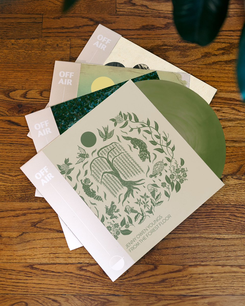 Announcing the vinyl pre-order for OFFAIR: from the forest floor! Featuring collaborations with John Mark Nelson, @hrishihirway & @jessdanielabbott.  Limited to 300 copies on green galaxy vinyl. Get it at @vinylmeplease. 🌿 bit.ly/3SzGNqW