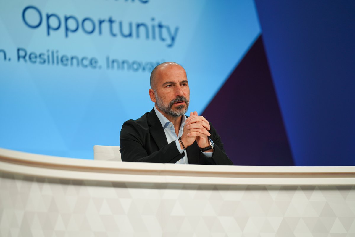 “The mobility sector is actually one of the few industrial sectors where emissions are still going up. So for us, it's absolutely a matter of importance to switch over our fleet.” <a href="/dkhos/">dara khosrowshahi</a>, CEO of <a href="/Uber/">Uber</a> #APECCEOSummitUSA