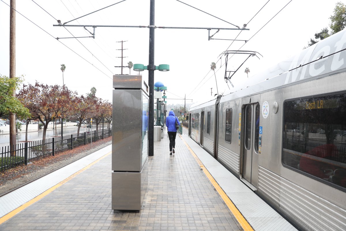 LADOT has adjusted signal times along the @metrolosangeles A and E lines for improved service into DTLA. Avoid traffic due to rain and the I-10 freeway closure by taking public transit instead. Visit metro.net to plan your trip.
