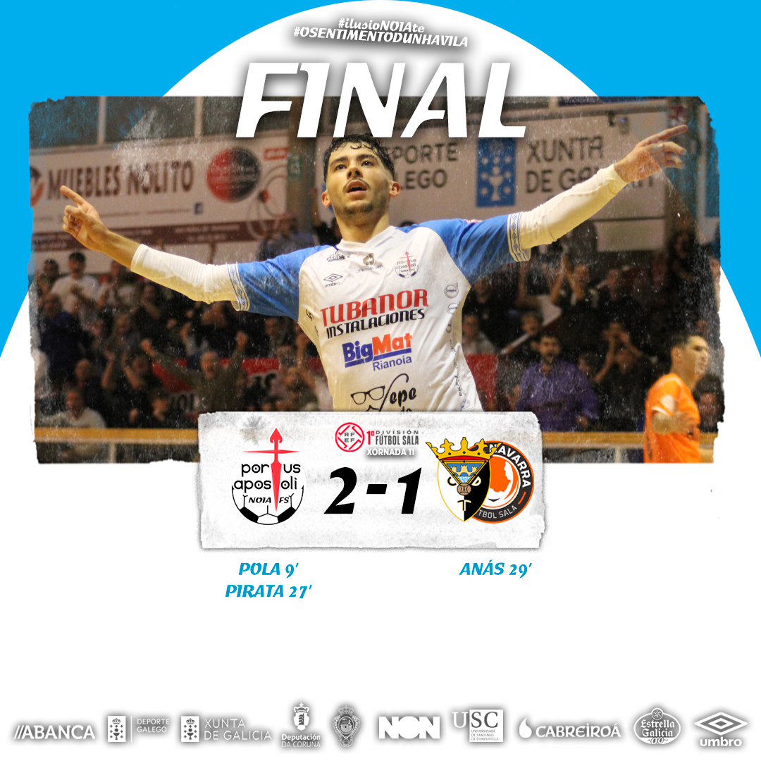 NoiaFutbolSala's tweet photo. 🔚 FINAL! | #NoiaPAFSRiberaNavarra #PrimeraDivisiónFS 

#NoiaPAFS 🤍🤍 2⃣➖1⃣ @RiberaNavarraFS 🟠⚫️

🔥🔥 SON TRES PUNTAZOS DE OUROS, GAÑADOS CON TALENTO, SUOR E SACRIFICIO! GRAZAS, AFECCIÓN!

#OSentimentoDunhaVila #ilusioNOIAte https://t.co/dWAi5AuPh4