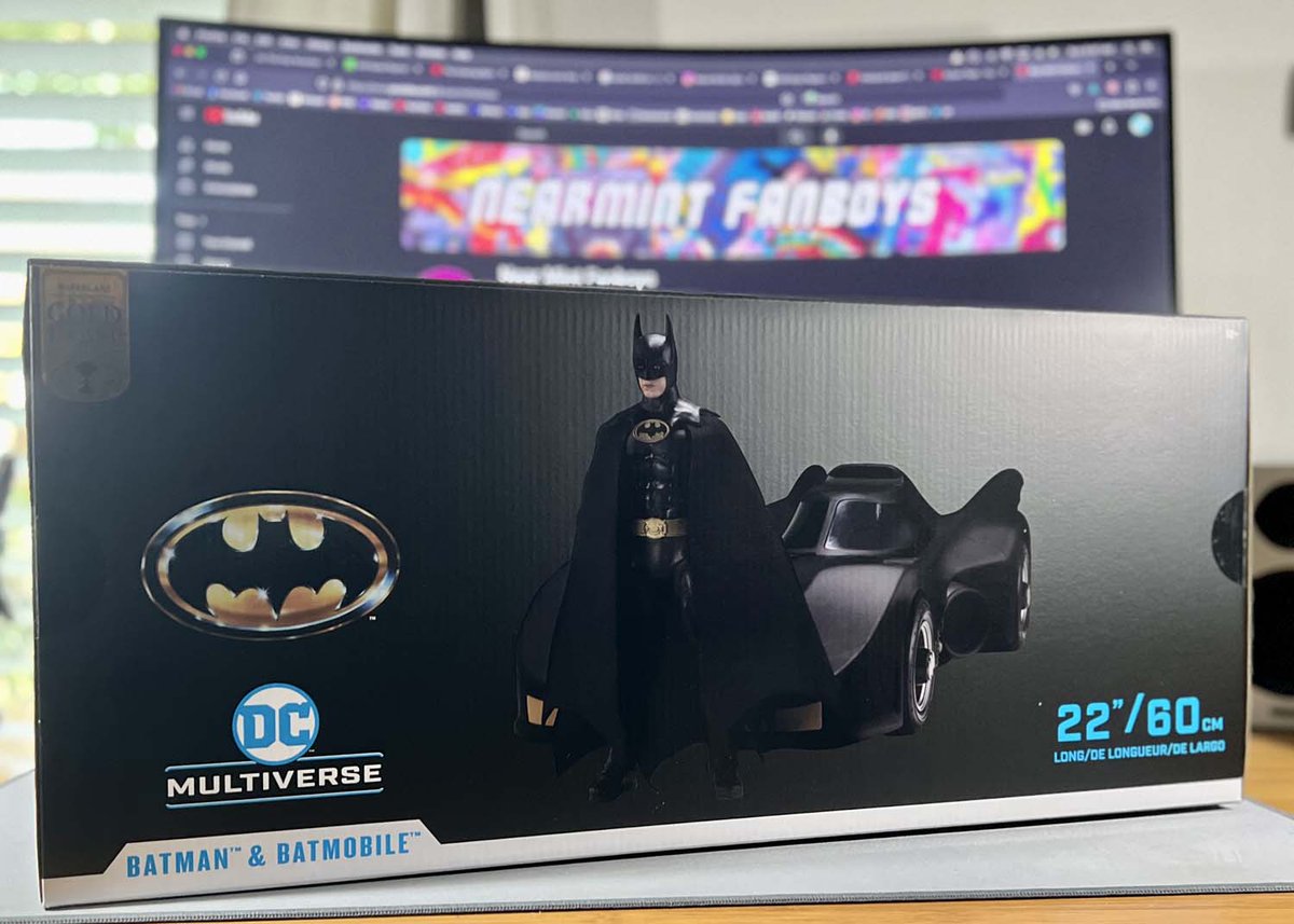 NearMintFanboys's tweet photo. Co-host Fernando's (@NetNardo) early Bday present!๐ฆ
.
.
#McFarlaneToys #Batman89
#DCMultiverse #89Batmobile
#MichaelKeaton #Batmobile
#ToyCollector #NearMintFanboys
#LongLiveTheBat #TheBatman
#DCComics #ActionFigureCollector https://t.co/evwVQmOx3i
