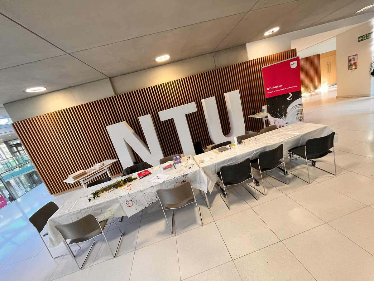 kerry_truman's tweet image. another outing for #NTUmakers today alongside the excellent @NTUcreated.. we were also joined by the @NTUSustTeam who hosted the pre-session nature forage for all those exciting things to use in our clay tile mark making session..!? there were some super creations.. #sharetolearn