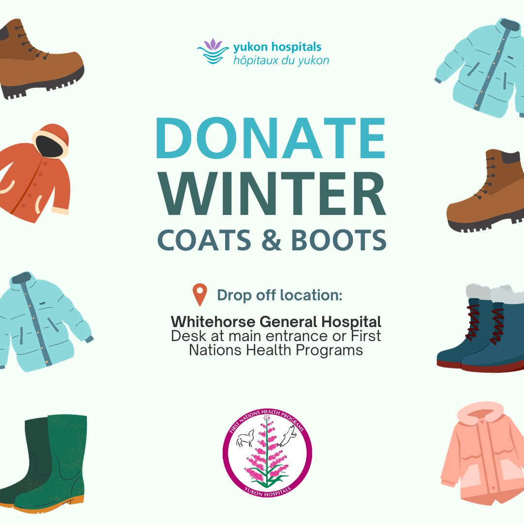 First Nations Health Programs is accepting donations of clean and new or gently used winter coats and boots for our patients and visitors in need. ♥️
Please limit your donations to these items only.