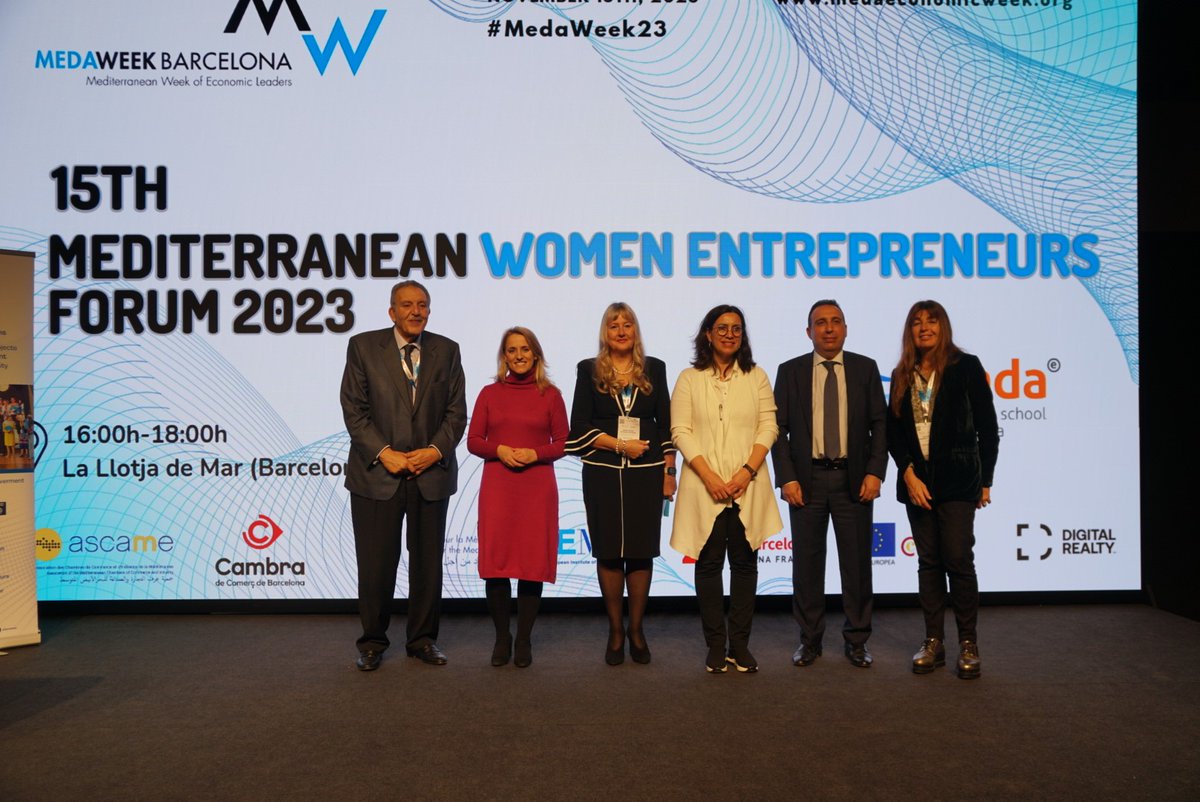 ascameorg's tweet photo. 👏 Such an insightful #MedaWomen23, the 15th Mediterranean Women Entrepreneurship Forumthat we held today in #MedaWeek23 with @afaemmeoficial. We shed light on the crucial role of empowering women entrepreneurs in #Mediterranean and their positive impact on the regional economy. https://t.co/FBV8Hz7l3P