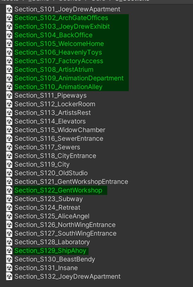heres the list of maps in BATDR, I highlighted the ones I've completed ...
