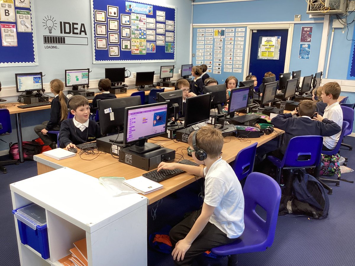 Brooklands_ICT's tweet photo. KS2 Computing Code Club in full swing today - supported by our KS3 digital leaders. Our very first coding successes - completing the Space Talk project on Scratch @Brooklands_Sch @CodeClub @Raspberry_Pi  #IBelong #upgradingskillstoupgradelife https://t.co/a3ro685tG0
