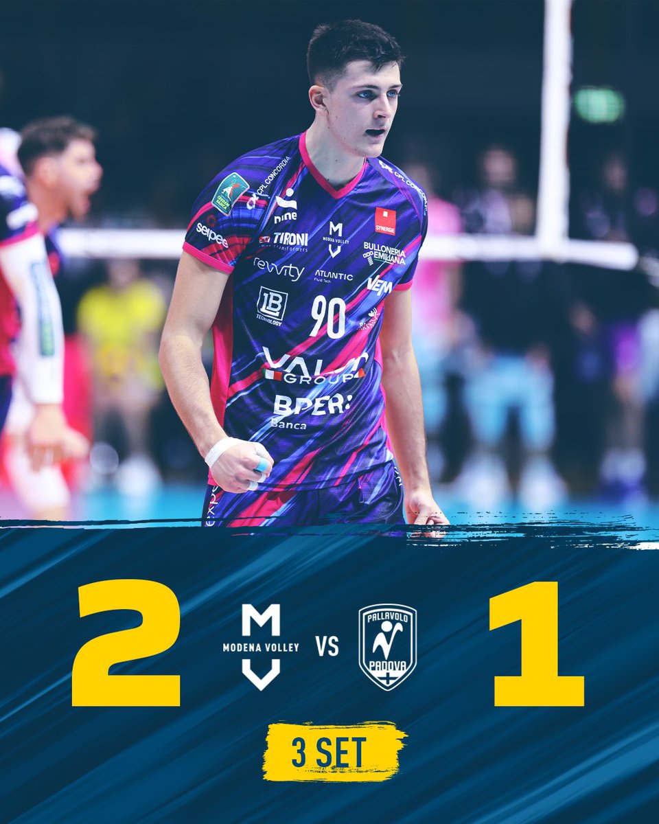 modenavolley's tweet photo. Modena 27 - Padova 25
#modenavolley #since1966 #ModenaPadova https://t.co/U2QZfalVyy