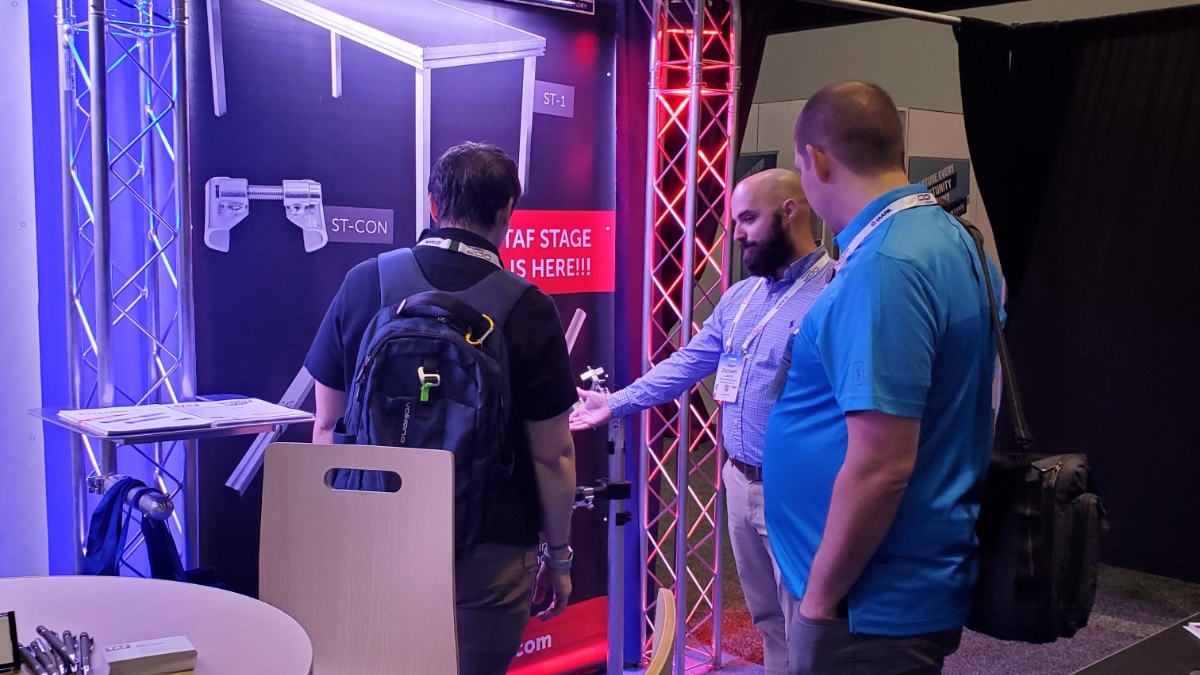 TrussAluFactory's tweet photo. IAAPA Day 2: TAF Stage is Here! Make sure you appear at Booth 3938 this week.
#iaapa #iaapaexpo #truss #rigging #rigger #staging #trussmanufacturing #roofsystem #events #supportstructure #liveentertainment #liveevents https://t.co/yGECQToWDg