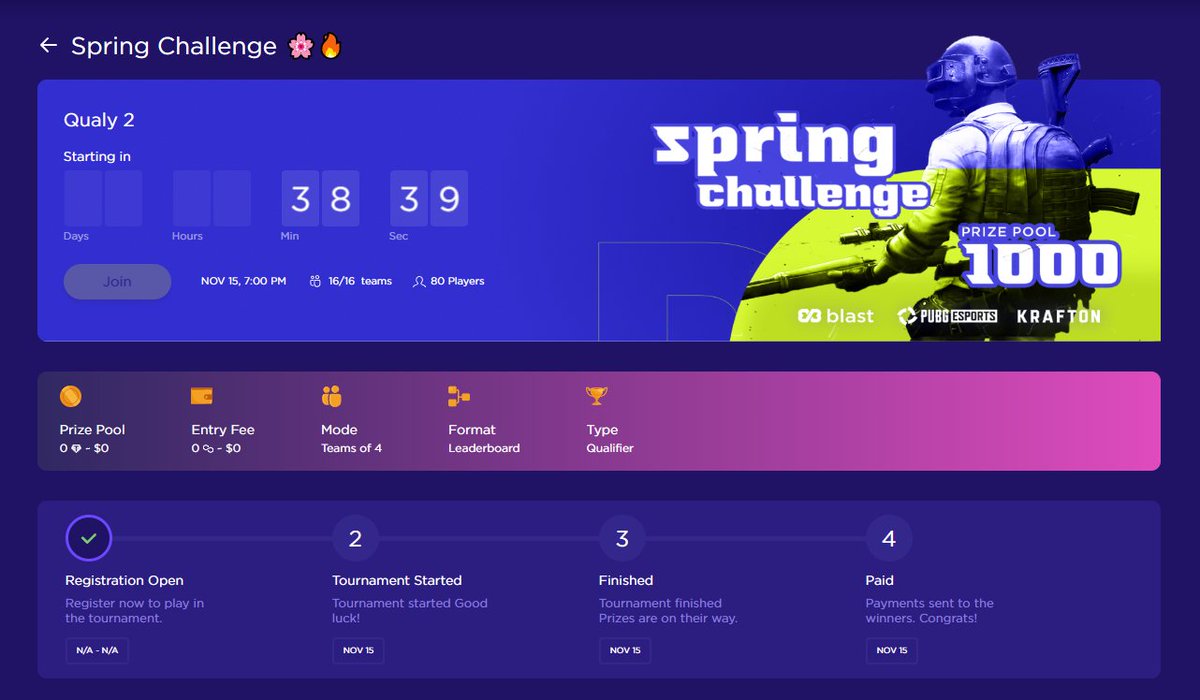 BlastGMI's tweet photo. The journey to finals continues! #BlastSpringChallenge ๐ธ
Today 6 teams will qualify, time for round 2! ๐ฅ
Top 7 to 22 from Qualy 1 have a second shot! ๐ฏ
See you in 30 minutes ๐
๐ง๐ท https://t.co/IGGEbCYNJz
๐ช๐ธ https://t.co/WsWIfn6hxC https://t.co/mguJwpD92K