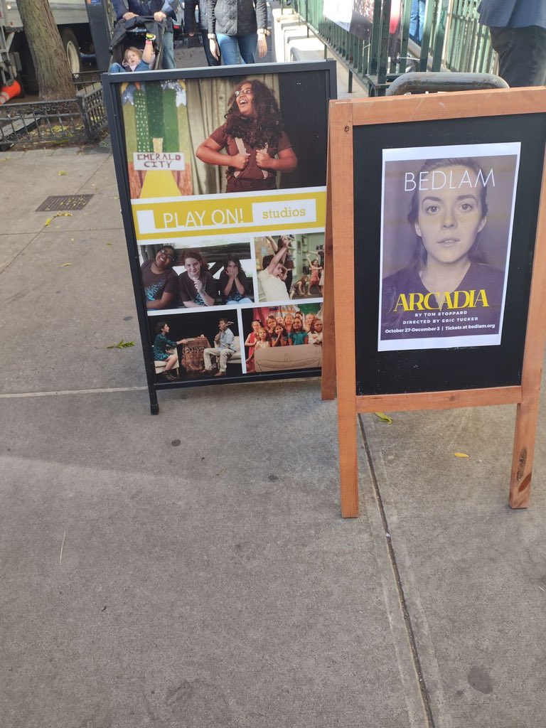 PlayOnStudios's tweet photo. There's so much going on at 263 West 86th St! Bedlam Theatre company is currently putting in a production of Arcadia in the same theater that our kids perform in! Grown ups and teenagers, come check out the show before it closes. 
Link for tickets in our bio!
#playon #nyctheater https://t.co/Bm5lOkto4U