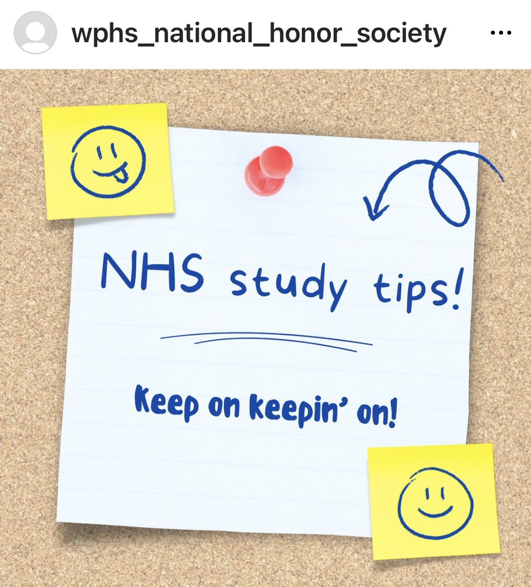 missjstein's tweet photo. Our National Honor Society Officers are amazing! Here are some study tips they posted on the Instagram page they created for NHS🧡🖤#WPProud @WPTigerPride https://t.co/ic4yhON3Wp