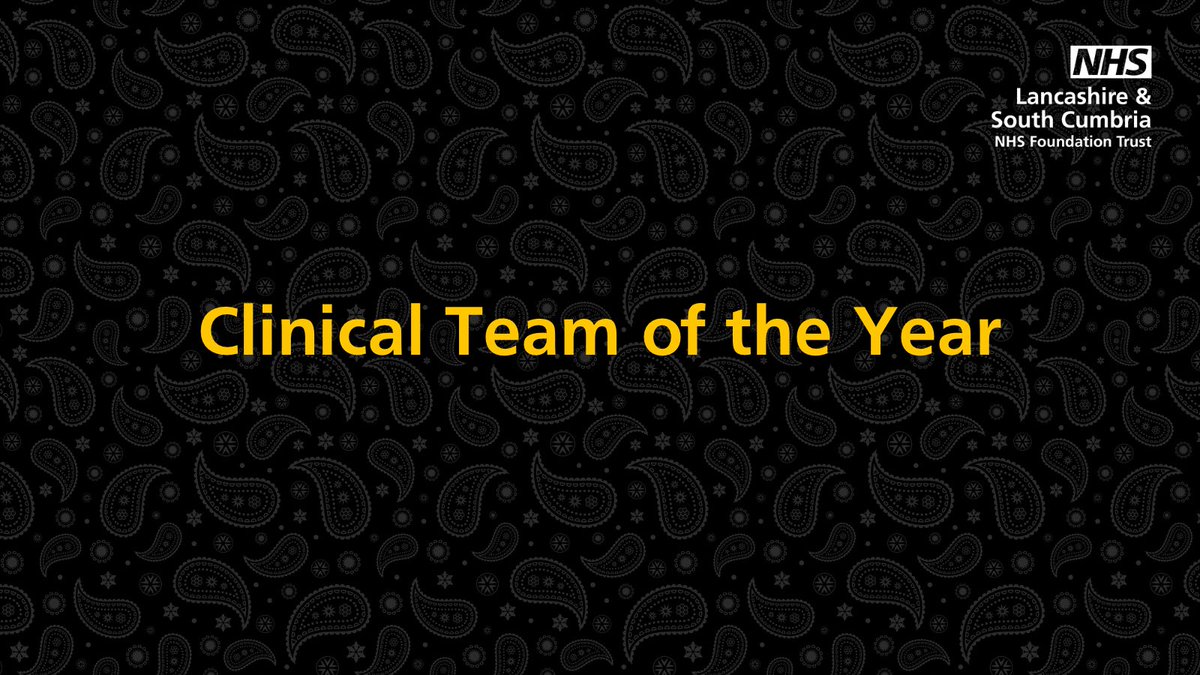 Clinical Team of the Year Award ✨
 
Winner: Children’s Complex Packages of Care (Pennine)
 
Highly commended: Older Adults Ward at The Harbour and Lathom Ward.