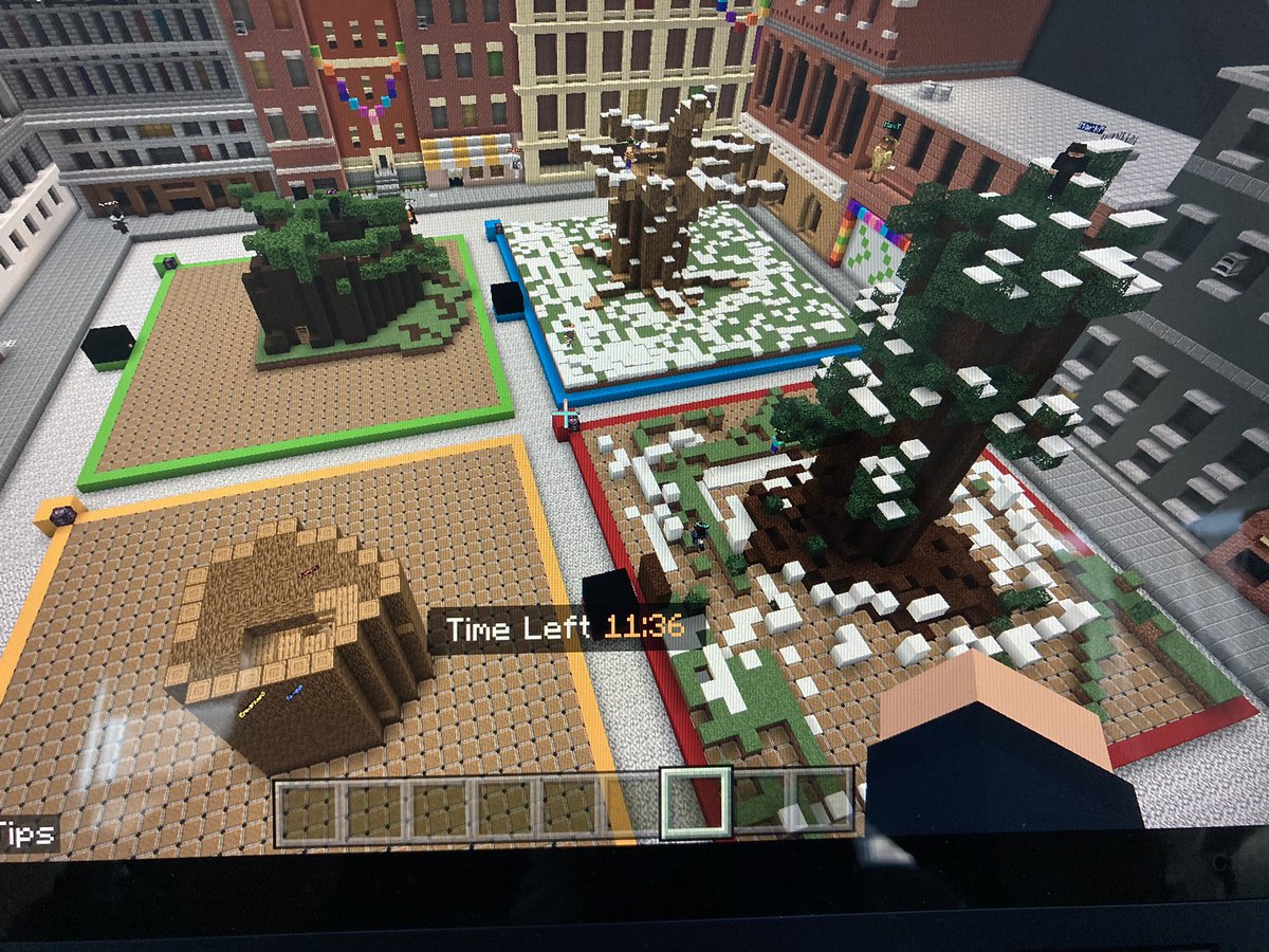 MrMacKenzie5's tweet photo. Time lapse of today’s @PlayCraftLearn #MinecraftClub @StGeorgeOCSB. In groups of 5-6 build a from scratch “tree house.” Amazing communication happening today. Our focus this month! https://t.co/rTbdxkg4sv