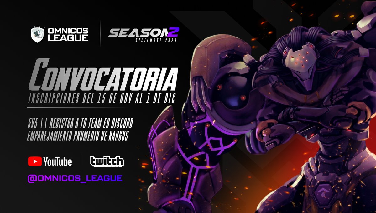 Inscripciones abiertas!🤓☝️
Del 15 de Nov al 1 de Dic 📅
-
Registra a tu equipo y participa en el torneo 5V5 competitivo, unete a la comunidad de discord y encuentra a tu equipo.
-
Link de discord:
discord.gg/fbrkvu6kdQ
#overwatch2 #overwatch2gameplay #omnicosleague