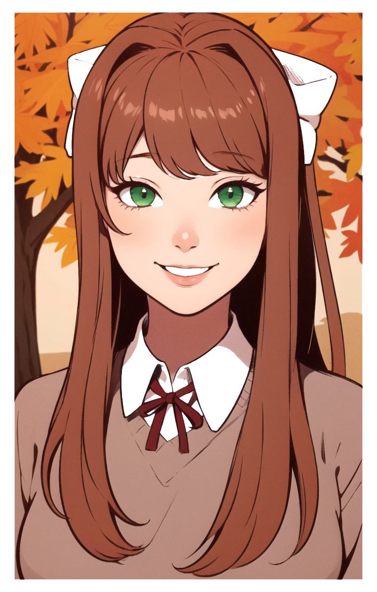 RepRez420's tweet photo. Fall "portrait"?............... 🍂🎃#Monika #DDLC #DDLCPlus #ddlcmonika #Halloween #DDLCfanart https://t.co/2YGYKNhVzu
