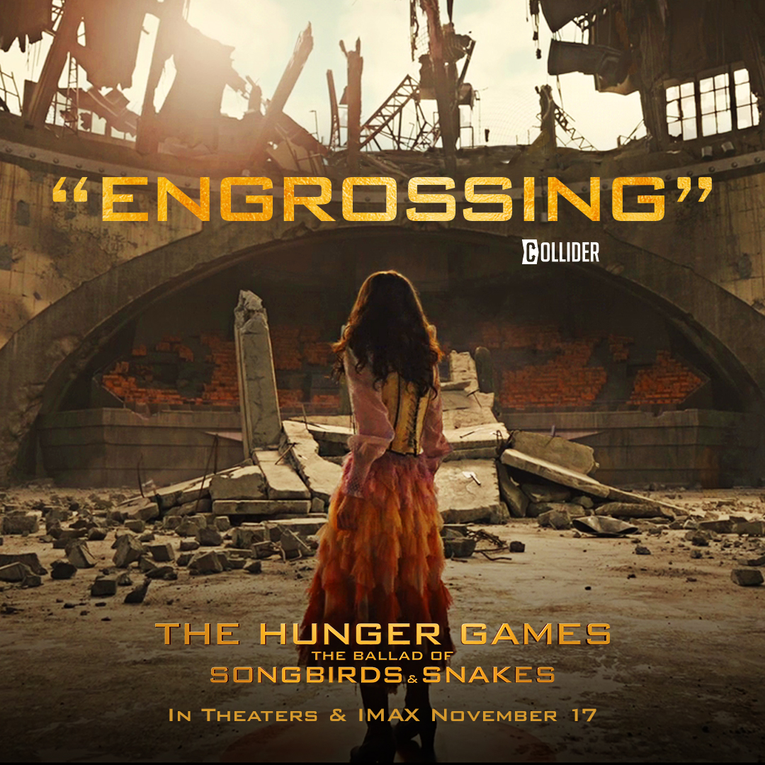 TheHungerGames's tweet photo. #TheHungerGames: The Ballad of Songbirds &amp; Snakes puts on a hell of a show. Get tickets to see it in theaters &amp; IMAX Friday. https://t.co/MUbw45Husp https://t.co/NNvEvoaMrg