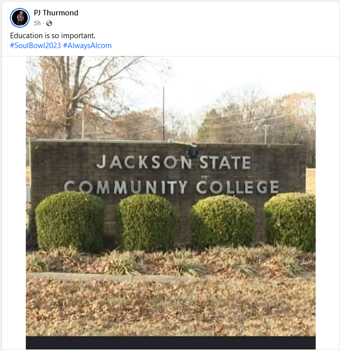 HCFPresDJJr's tweet photo. It's Soul Bowl week 2023, and I am already ☠️☠️☠️ at the beef posts!
#JSU #AlcornST #TheSWAC https://t.co/7AJetHBOse