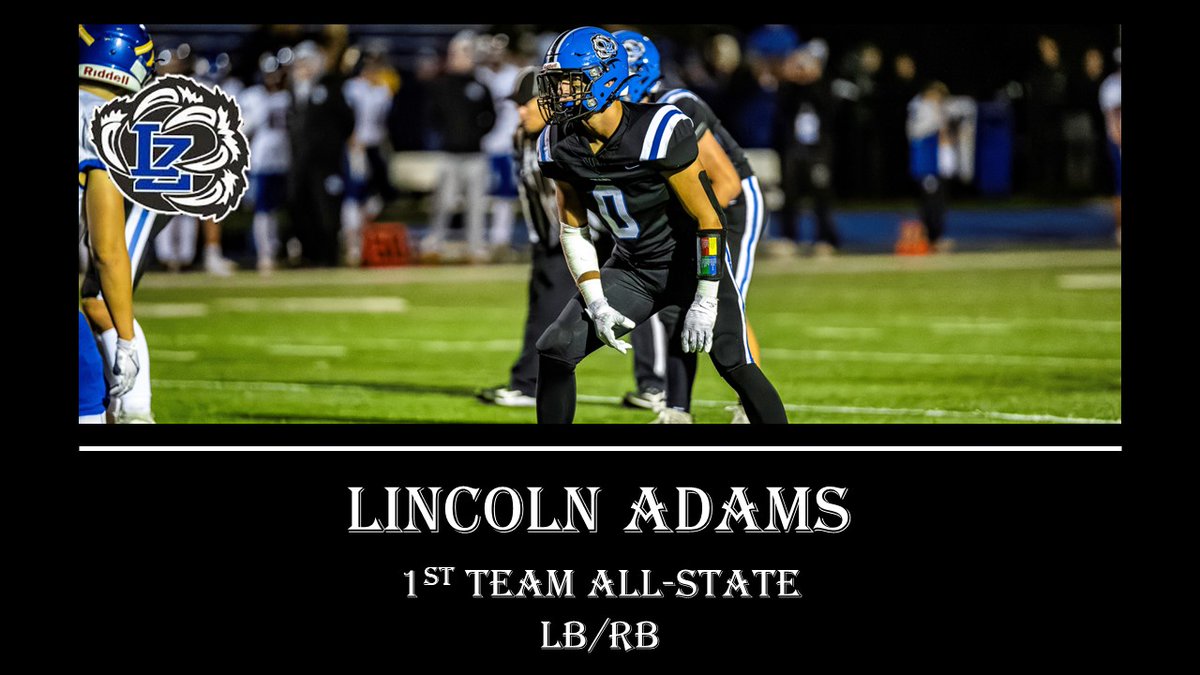 Congratulations to @LincolnAdams06 on being named 1st Team All State!